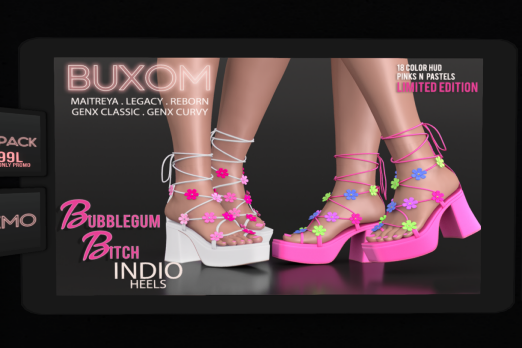 Indio Heels - GenX/Legacy/Maitreya/Reborn	&lt;a href=&quot;http://maps.secondlife.com/secondlife/Vanilla%20Bae/105/97/27&quot;&gt;Teleport&lt;/a&gt;