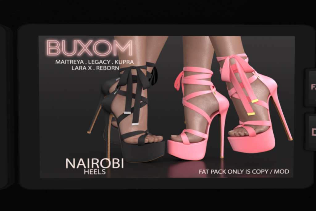 Nairobi Heels - Inithium/Legacy/Maitreya/Reborn	&lt;a href=&quot;http://maps.secondlife.com/secondlife/Vanilla%20Bae/105/97/27&quot;&gt;Teleport&lt;/a&gt;