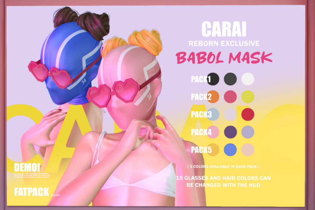 Babol Mask - Reborn, L$339 each/L$1525 FP