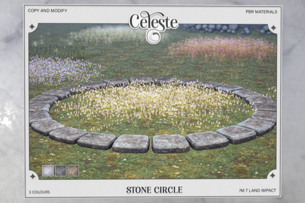Stone Circle	&lt;a href=&quot;http://maps.secondlife.com/secondlife/WideWorld%20Amethysta/64/191/22&quot; target=&quot;_blank&quot;&gt;Teleport&lt;/a&gt;
