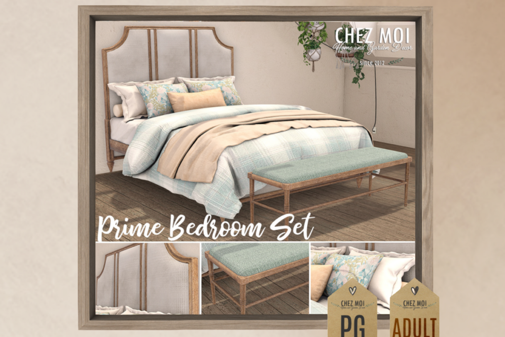 Prime Bedroom Set, L$520 PG FP/L$680 Adult FP