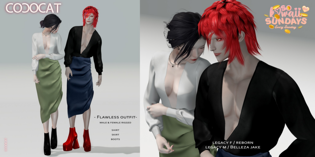 Flawless Outfitt - Jake/Legacy M+F/Reborn	&lt;a href=&quot;http://maps.secondlife.com/secondlife/Sepeltura/63/93/3997&quot;&gt;Teleport&lt;/a&gt;