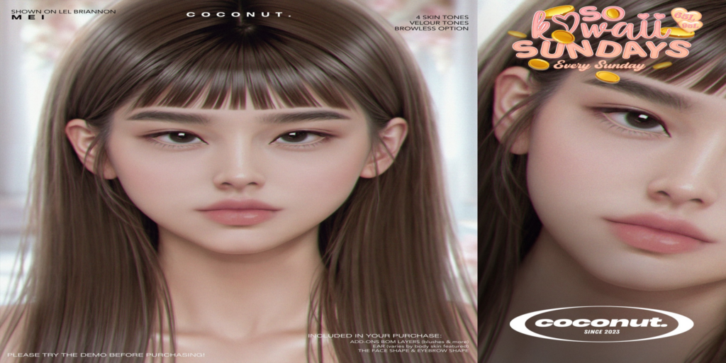Mei Skin - EvoX	&lt;a href=&quot;http://maps.secondlife.com/secondlife/Prince%20Island/159/219/801&quot;&gt;Teleport&lt;/a&gt;