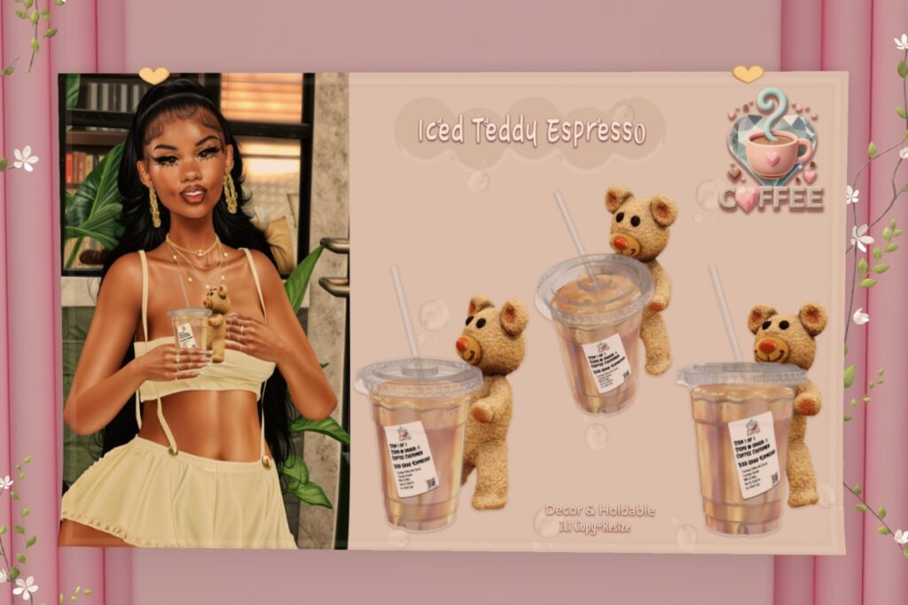 Iced Teddy Espresso Holdable &amp; Decor, L$275