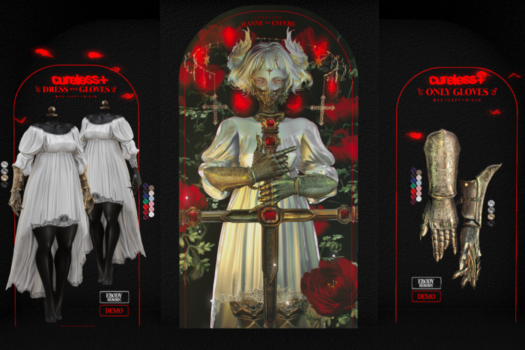 Jeanne Aux Enfers Dress &amp; Gloves - Reborn, L$499 | Jeanne Aux Enfers Gloves - Reborn, L$299