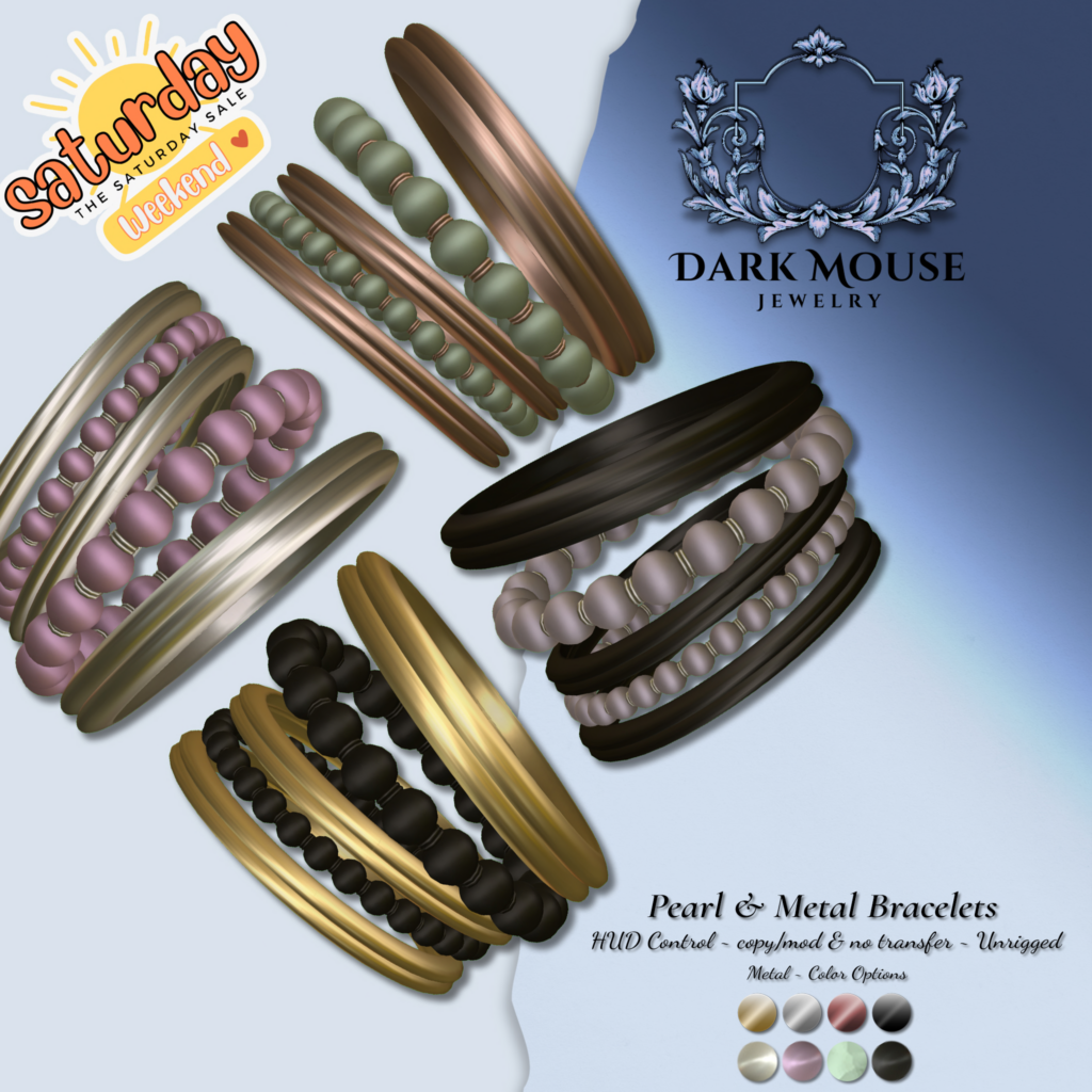Pearl &amp; Metal Bracelets	&lt;a href=&quot;http://maps.secondlife.com/secondlife/Nouveau/212/24/29&quot;&gt;Teleport&lt;/a&gt;