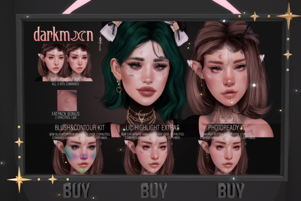 Blush, Highlight &amp; Photoready Kits - EvoX, L$300 each/L$800 FP