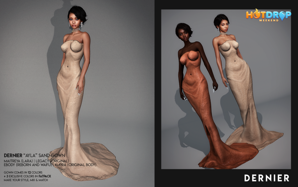 Ayla Sand Gown - Inithium/Legacy/Maitreya/Reborn/+mods