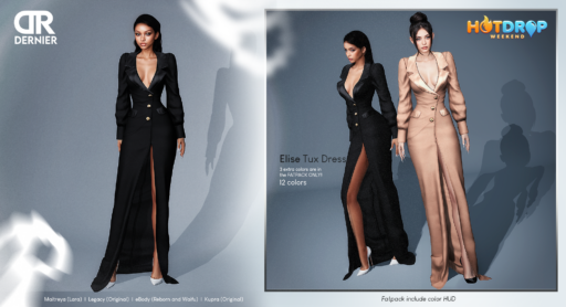 Elise Tux Dress - Inithium/Legacy/Maitreya/Reborn/+mods