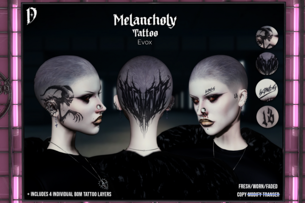 Melancholy Tattoo - EvoX, L$299