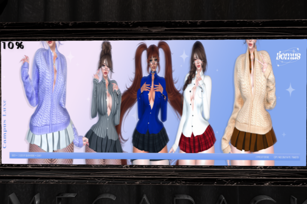 Campus Luxe - Legacy/Reborn/+mods, L$315 each/L$2250 FP