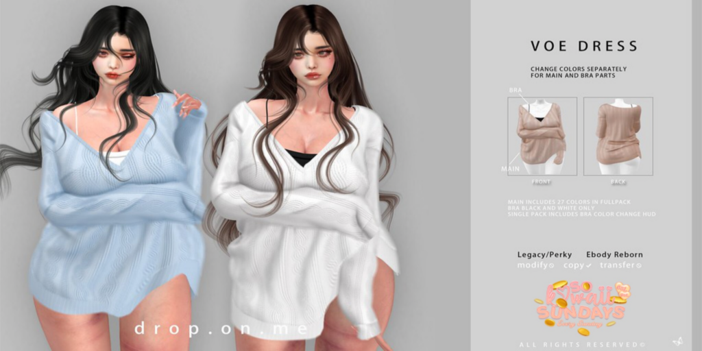 Voe Dress - Legacy/Reborn/+mods	&lt;a href=&quot;http://maps.secondlife.com/secondlife/The%20Sign%20III/214/32/22&quot;&gt;Teleport&lt;/a&gt;