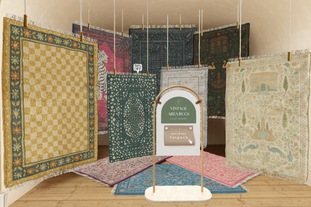Vintage Area Rugs, L$75-L$150 each/L$425 FP