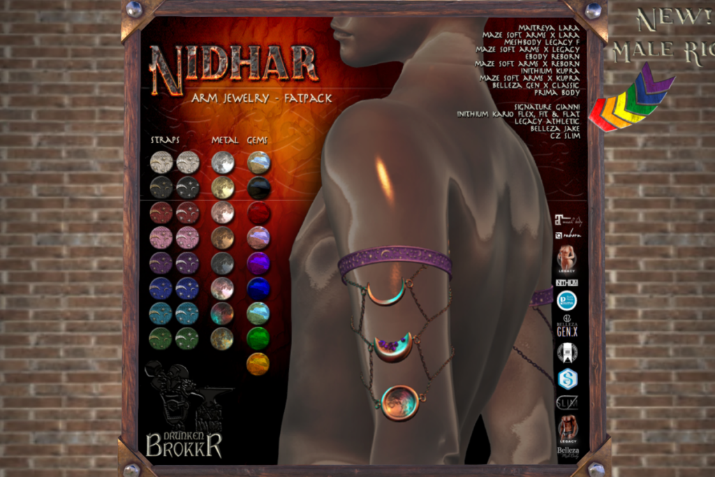 Nidhar Arm Jewlery - See AD for sizes, L$199 each/L$799 FP