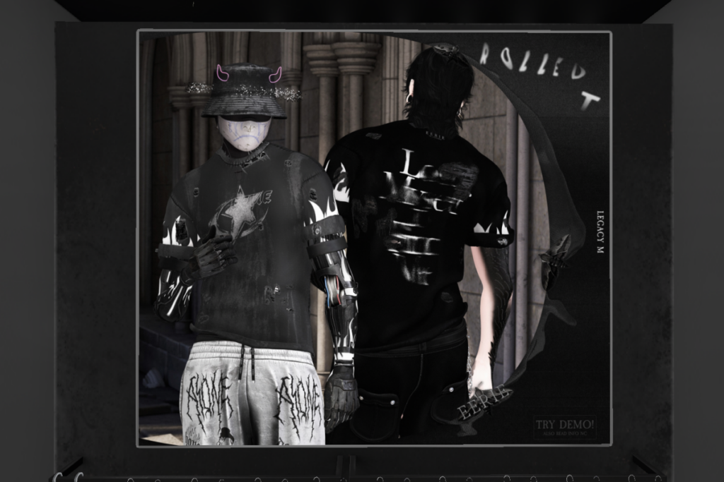 Rolled Tee - Legacy, L$299 each/L$1600 FP
