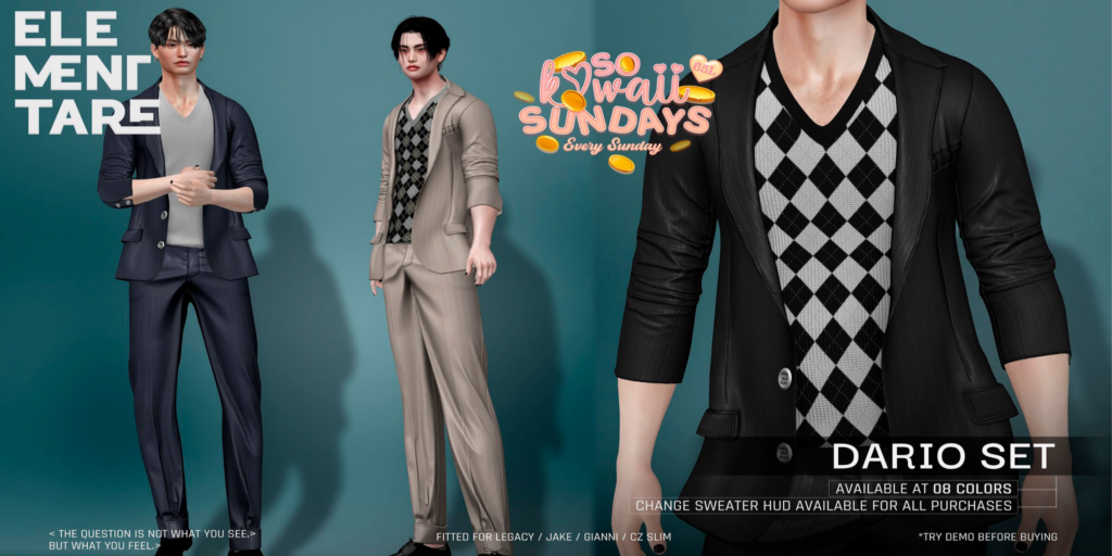 Dario Set - CZ Slim/Gianni/Jake/Legacy	&lt;a href=&quot;http://maps.secondlife.com/secondlife/Heartbreak/116/99/100&quot;&gt;Teleport&lt;/a&gt;