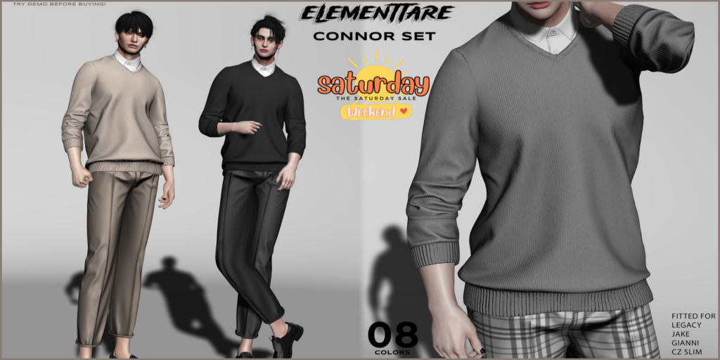 Connor Set - CZ Slim/Gianni/Jake/Legacy	&lt;a href=&quot;http://maps.secondlife.com/secondlife/Heartbreak/116/99/100&quot;&gt;Teleport&lt;/a&gt;