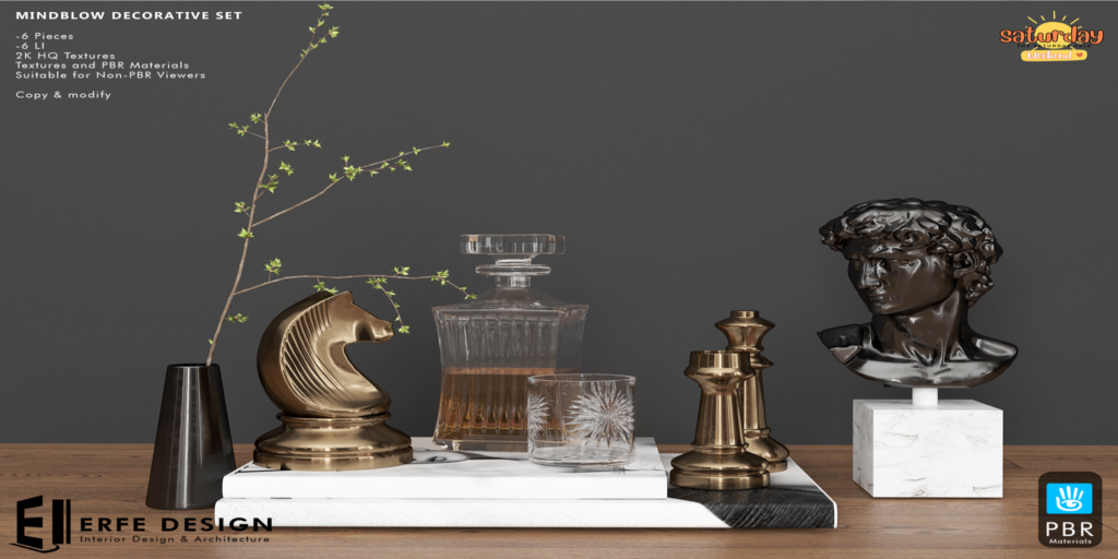 Mindblow Decor Set	&lt;a href=&quot;http://maps.secondlife.com/secondlife/Corona/143/146/23&quot;&gt;Teleport&lt;/a&gt;