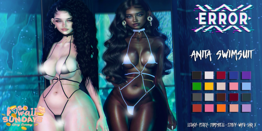 Anita Swimsuit - Legacy/MaitreyaX/Reborn/+mods	&lt;a href=&quot;http://maps.secondlife.com/secondlife/Crystal%20Isle/111/128/61&quot;&gt;Teleport&lt;/a&gt;
