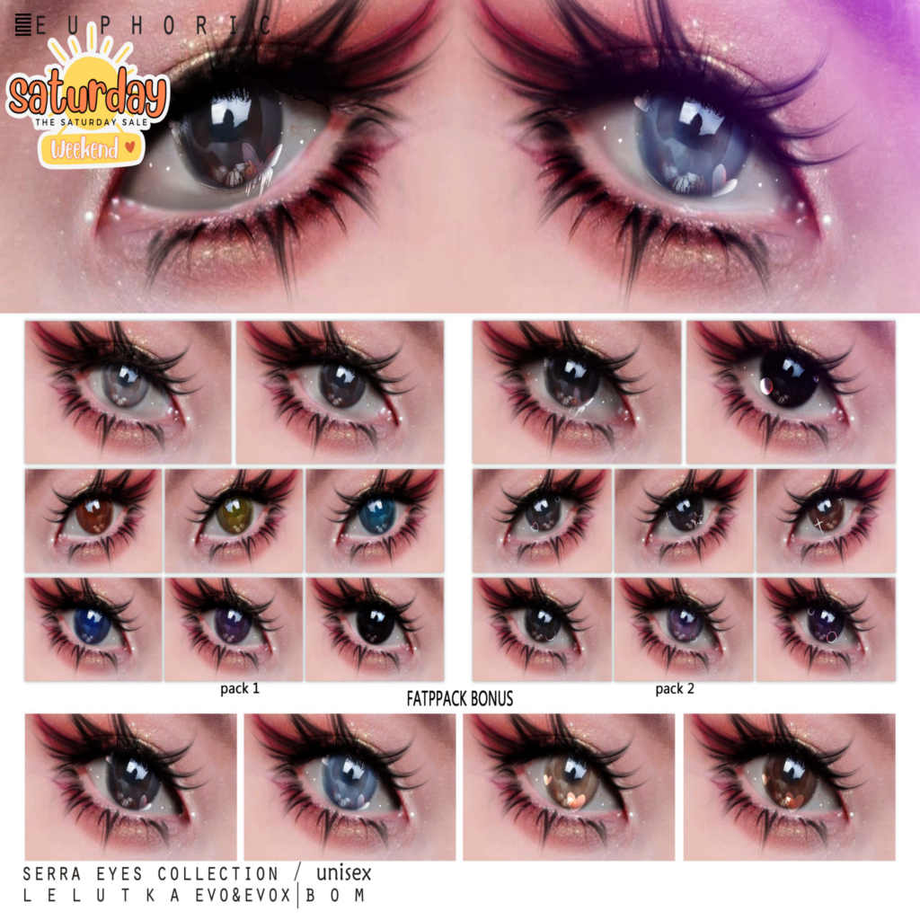 Serra Eyes - BOM/Evo/EvoX	&lt;a href=&quot;https://maps.secondlife.com/secondlife/SHOPPING%20THERAPY/95/206/3995&quot;&gt;Teleport&lt;/a&gt;
