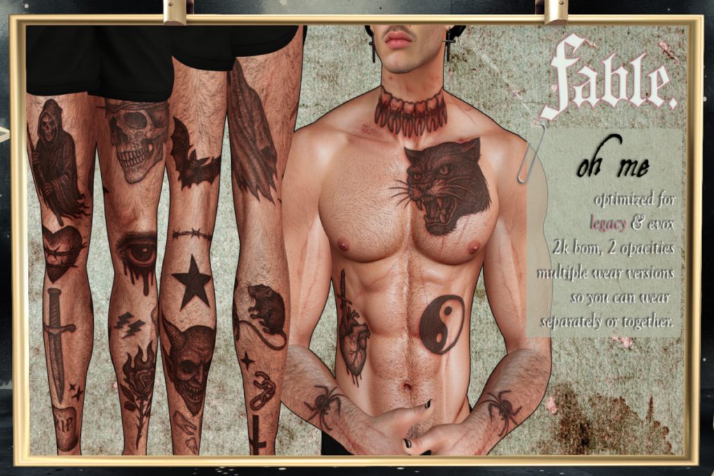 Oh Me Tattoo - BOM for Legacy, L$199