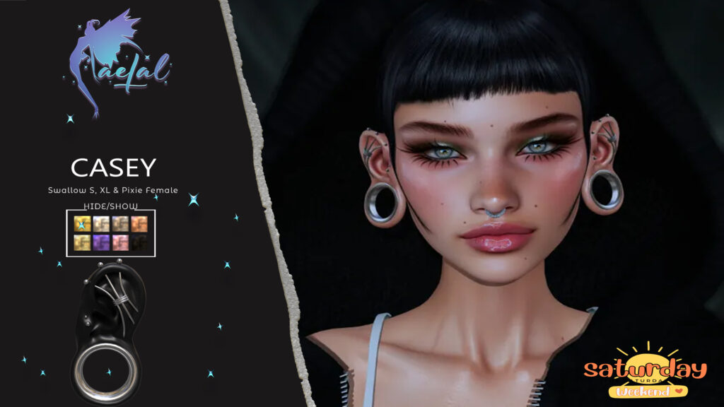 Casey Earrings - Swallow Gauged S+XL+Pixie F	&lt;a href=&quot;http://maps.secondlife.com/secondlife/Cult%20Coven/207/92/41&quot;&gt;Teleport&lt;/a&gt;