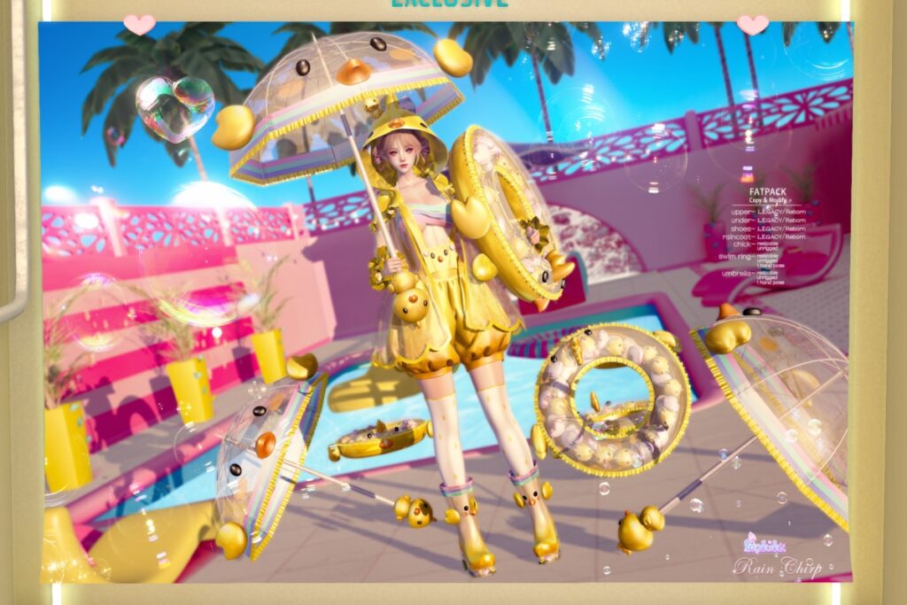 Rain Chirp Outfit - Legacy/Reborn, L$200-L$280 each/L$688-L$1188 each FP/L$3688 MP