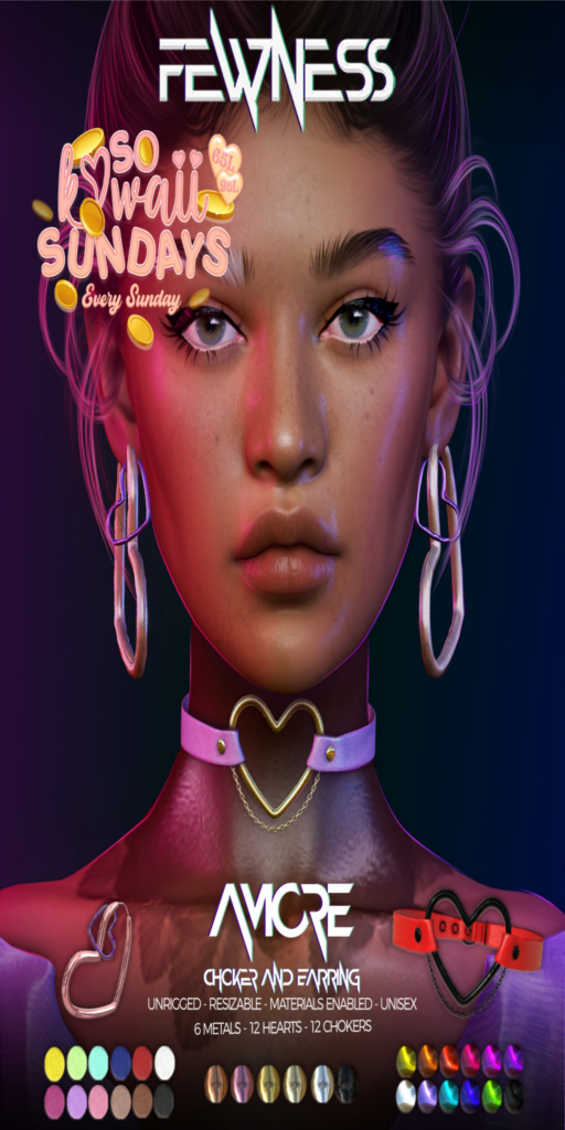 Amore Choker &amp; Earrings	&lt;a href=&quot;http://maps.secondlife.com/secondlife/Moonstar/141/89/43&quot;&gt;Teleport&lt;/a&gt;