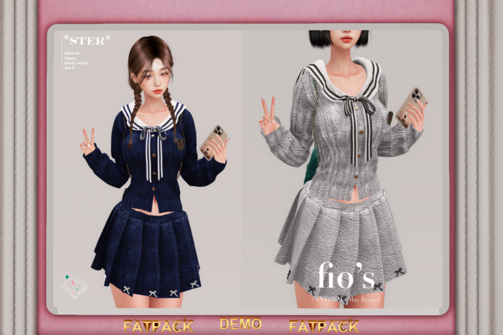 Ster Top &amp; Skirt - Legacy/MaitreyaX/Reborn/+mods, L$475-L$575 each/L$1600-L$1775 each FP
