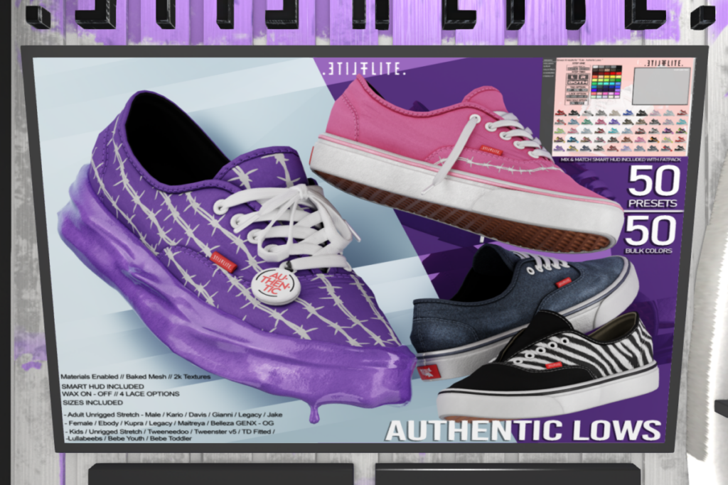 Authentic Lows - See demo for fits, L$299 each/L$1519 FP