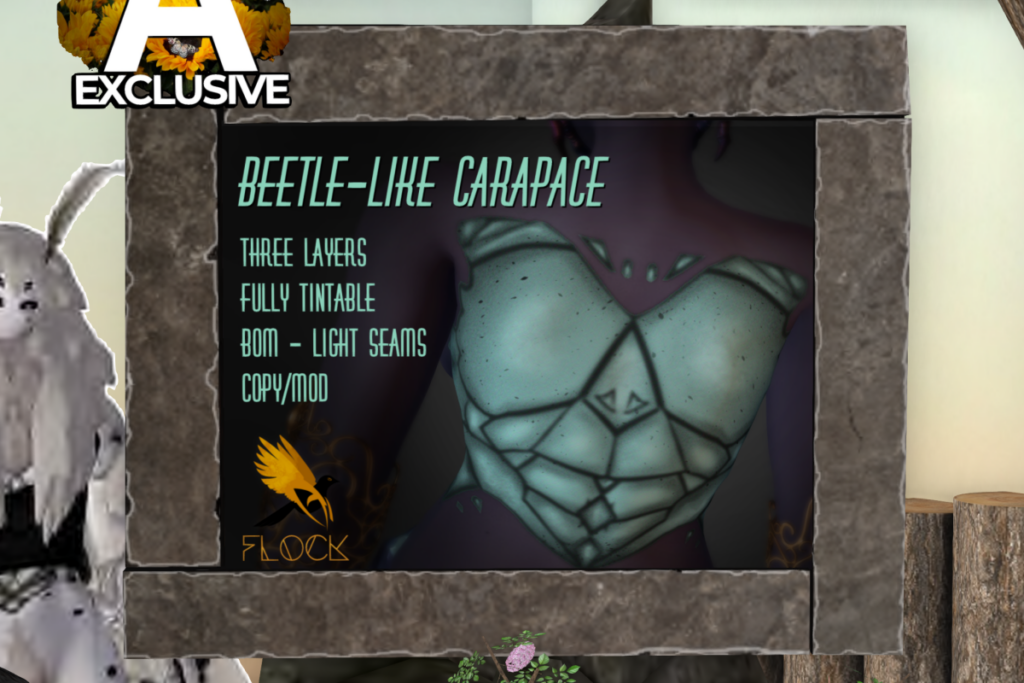 Beetle-like Carapace Tattoo - BOM, L$275