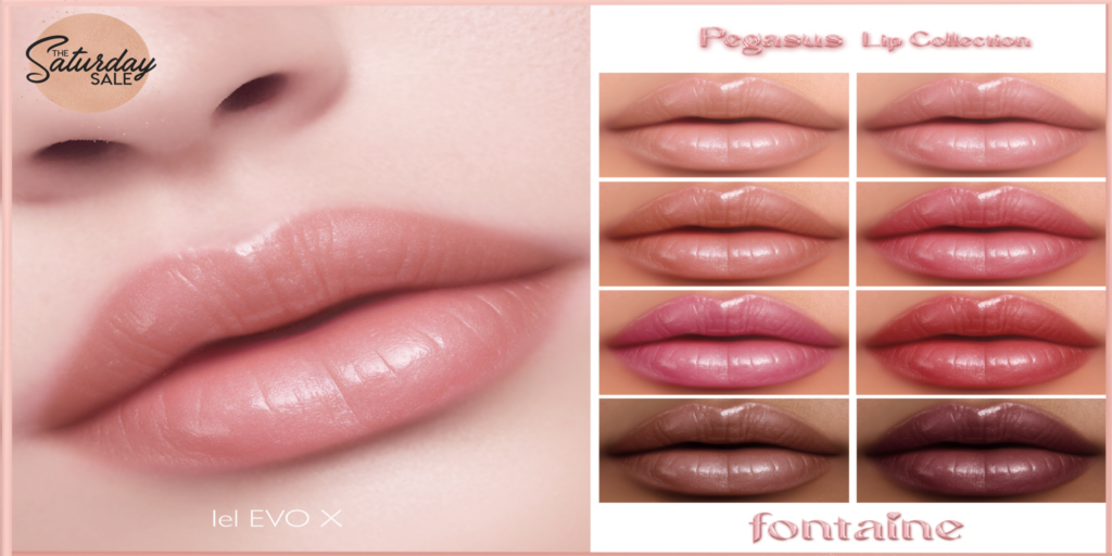 Pegasus Lipstick - EvoX	&lt;a href=&quot;https://maps.secondlife.com/secondlife/VELOUR/66/140/83&quot;&gt;Teleport&lt;/a&gt;