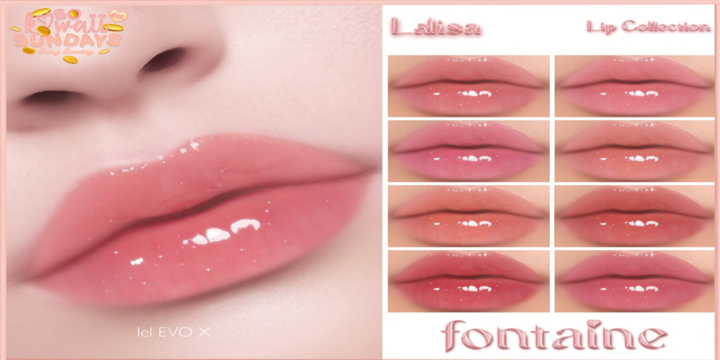 Lalisa Lipstick - EvoX	&lt;a href=&quot;https://maps.secondlife.com/secondlife/VELOUR/66/140/83&quot;&gt;Teleport&lt;/a&gt;