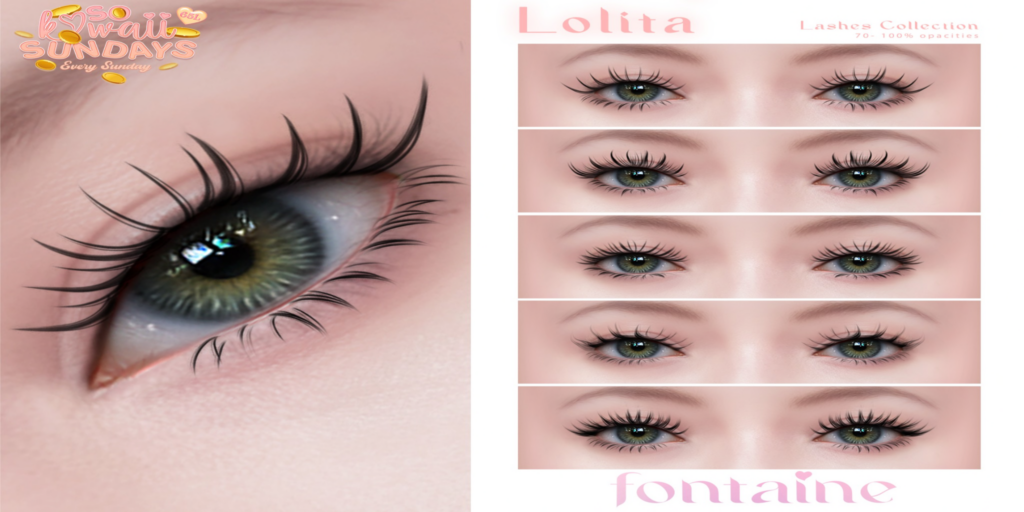 Lolita Eyelashes - EvoX	&lt;a href=&quot;https://maps.secondlife.com/secondlife/VELOUR/66/140/83&quot;&gt;Teleport&lt;/a&gt;