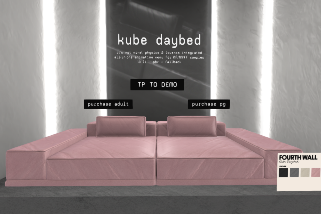 Kube Daybed, L$1199-L$1799 each