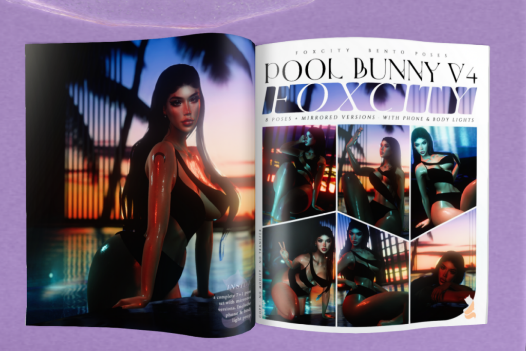 Pool Bunny Bento Pose Set, L$289