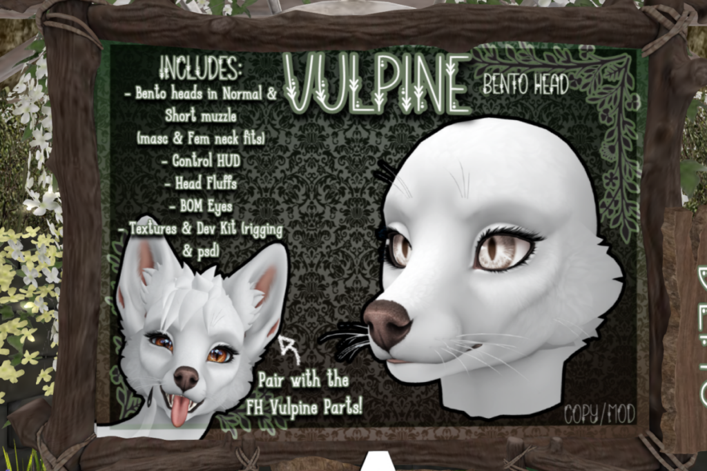 Vulpine Bento Head, L$800