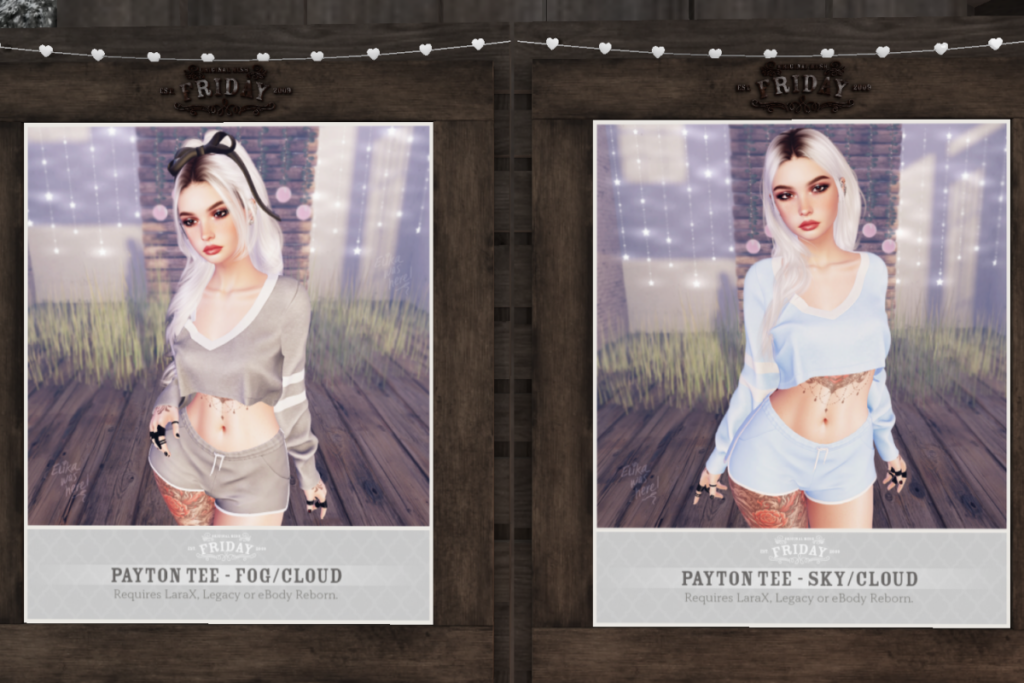 Payton Tee - Legacy/MaitreyaX/Reborn	&lt;a href=&quot;http://maps.secondlife.com/secondlife/White%20River%20Farm/181/134/23&quot;&gt;Teleport&lt;/a&gt;