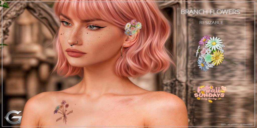 Branch Flowers Accessory	&lt;a href=&quot;http://maps.secondlife.com/secondlife/Spruce%20Peak/211/193/24&quot;&gt;Teleport&lt;/a&gt;
