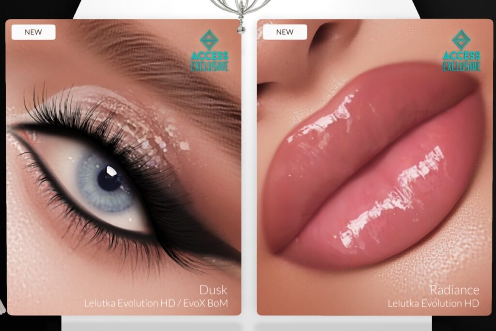 Dusk Eyeshadow &amp; Radiance Lipstick - EvoX, L$298 each FP