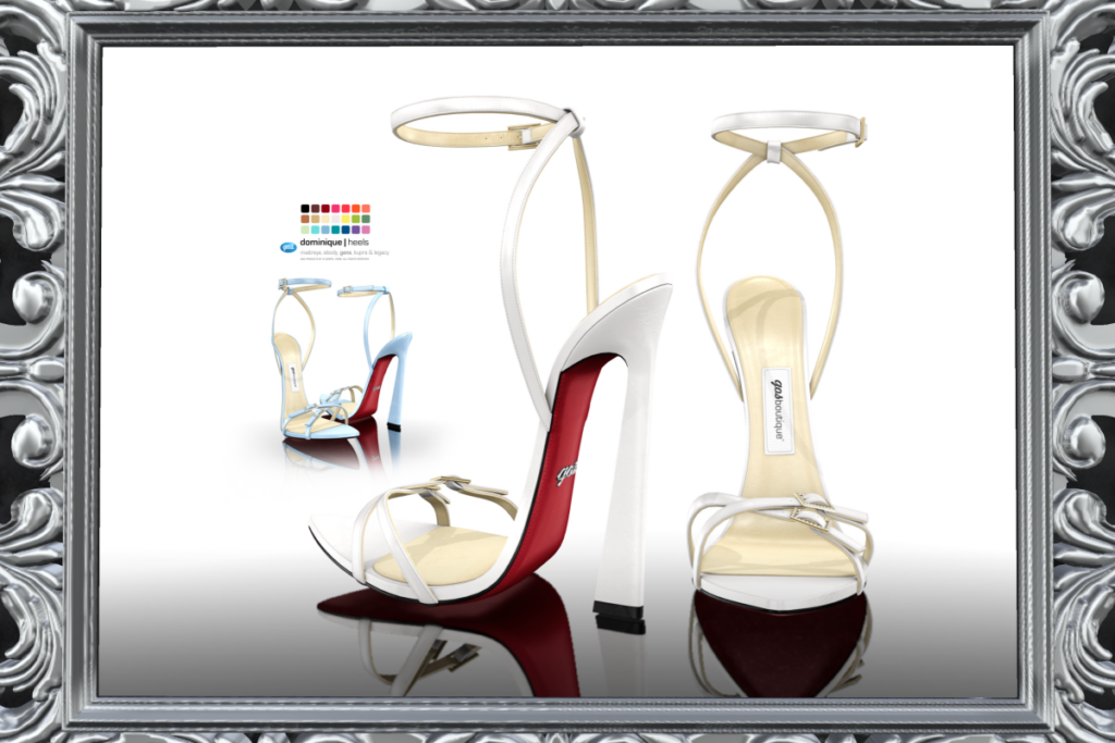 Dominique Heels - GenX/Kupra/Legacy/Maitreya/Reborn, L$595 each/L$1299 FP
