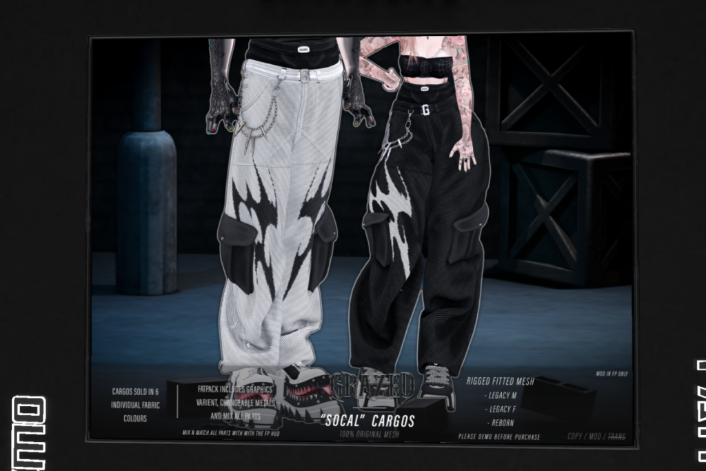 SoCal Cargos - Legacy F+M/Reborn, L$299 each/L$1599 FP