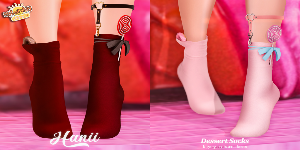 Dessert Socks - Legacy/MaitreyaX/Reborn	&lt;a href=&quot;http://maps.secondlife.com/secondlife/Dream%20Lake/125/125/184&quot;&gt;Teleport&lt;/a&gt;