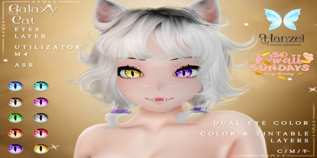 Galaxy Cat Eyes - Utilizator M4	&lt;a href=&quot;http://maps.secondlife.com/secondlife/Blueberry%20Media/134/147/1502&quot;&gt;Teleport&lt;/a&gt;