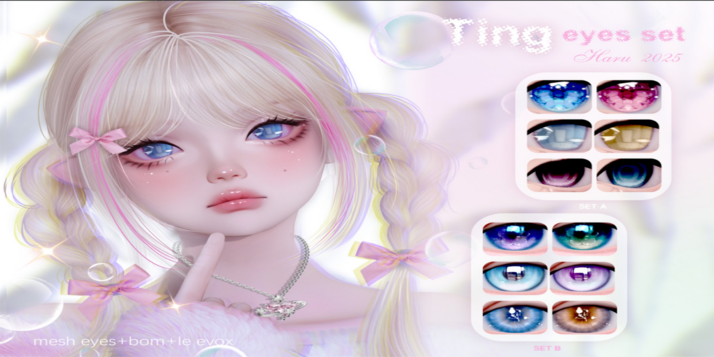 Ting Eyes - BOM/EvoX/Mesh	&lt;a href=&quot;http://maps.secondlife.com/secondlife/The%20Sign%20IV/135/55/24&quot;&gt;Teleport&lt;/a&gt;