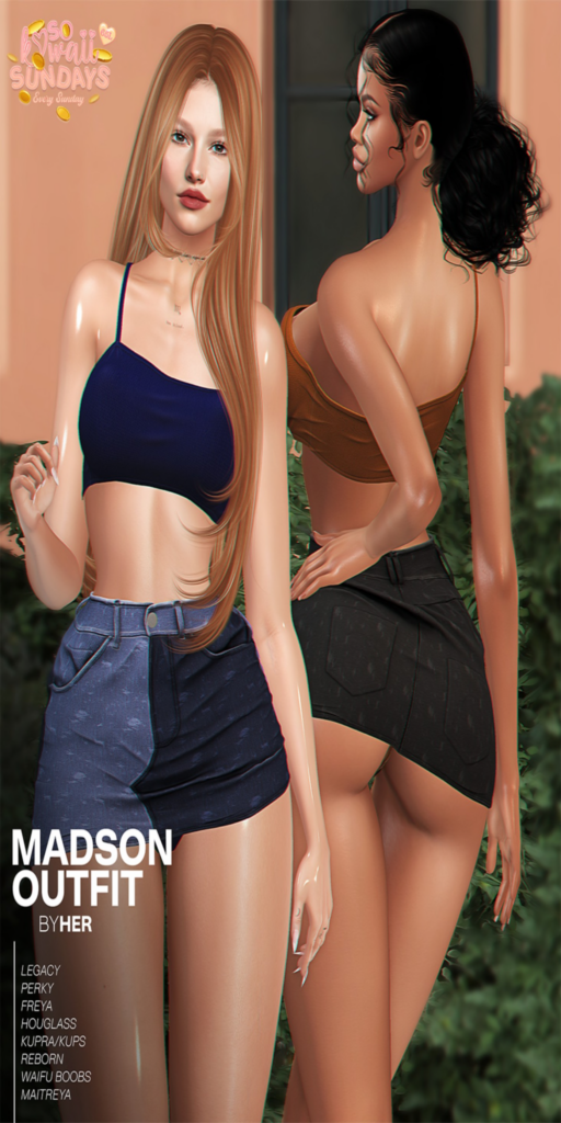 Madson Outfit - Freya/Hourglass/Inithium/Legacy/Maitreya/Reborn/+mods	&lt;a href=&quot;http://maps.secondlife.com/secondlife/Obsession/109/145/130&quot;&gt;Teleport&lt;/a&gt;