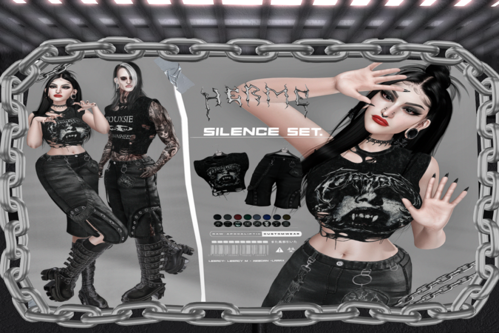 Silence Top and Shorts - Legacy F+M/MaitreyaX/Reborn, L$250 each/L$999 each FP