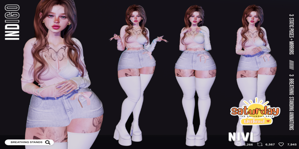 Nivi Poses	&lt;a href=&quot;http://maps.secondlife.com/secondlife/Palmetta/140/32/1698&quot;&gt;Teleport&lt;/a&gt;