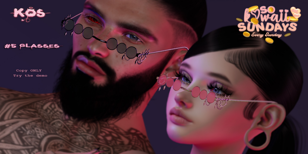 #5 Glasses	&lt;a href=&quot;http://maps.secondlife.com/secondlife/Lavender/154/144/501&quot;&gt;Teleport&lt;/a&gt;
