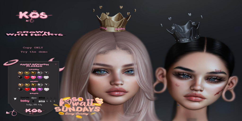 Crown With Hearts	&lt;a href=&quot;http://maps.secondlife.com/secondlife/Lavender/154/144/501&quot;&gt;Teleport&lt;/a&gt;